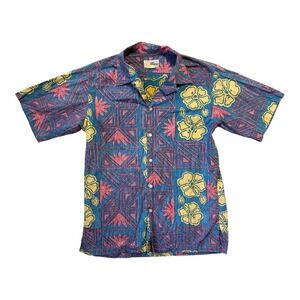 Vintage Reyn Spooner Hawaiian Shirt Made in Hawaii Reverse Print Hibiscus Small